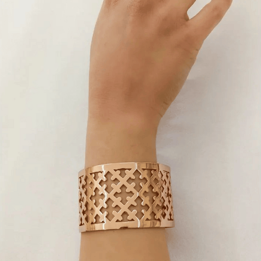 Σετ Βραχιόλι/Χειροπέδα & Δαχτυλίδι  Ροζ/Χρυσό