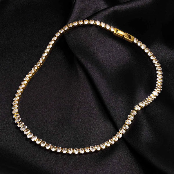 Κολιέ Τσόκερ Χρυσό με Zircon